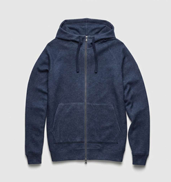 Danny Full-Zip Cashmist Fleece Hoodie - Navy Heather