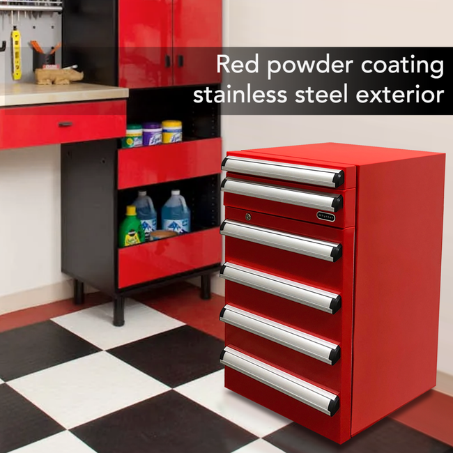 Whynter TBR-185SR 1.8 cu. ft. Portable Toolbox Refrigerator with 2-Drawers and Lock in Red Stainless-gallery-48113105862904