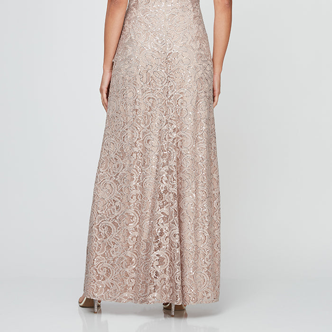 Petite Elaine Sleeveless Lace Gown-gallery-42510754644224