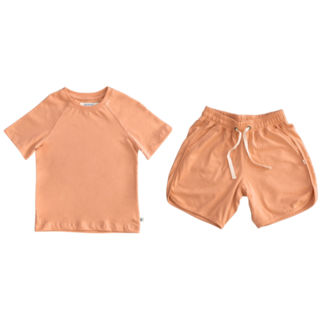 Frankie T-shirt & Ollie Short Set in Sherbet-gallery-49261687341355