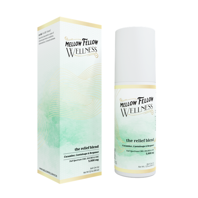 Wellness Roll On Gel - The Relief Blend - Cucumber, Cantaloupe and Bergamot - 5000mg-gallery-36335921234126