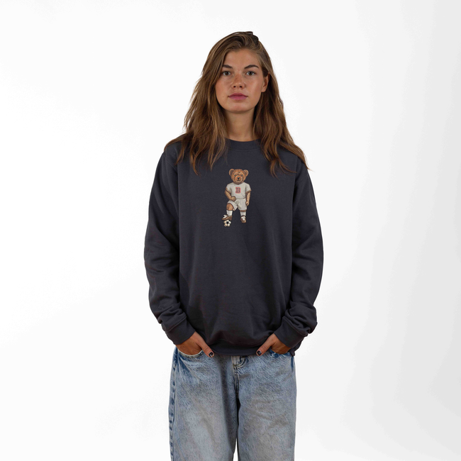 Brown Soccer Embroidered Crewneck-gallery-59641484673341