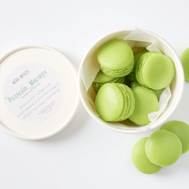 Pistachio Macaron Wax Melts – Light Green, Sweet Nutty Bakery Fragrance-gallery-33472135659590