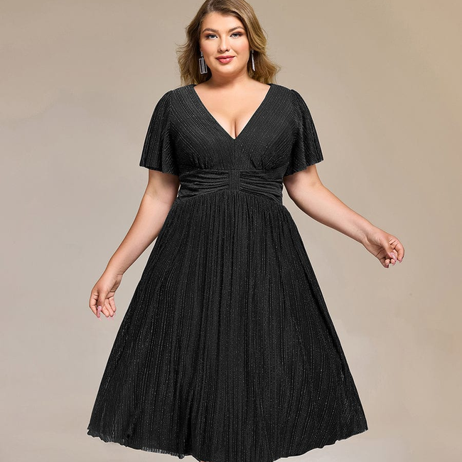 pretty QUINN|Plus size Glittery Formal Evening Dress-gallery-33396286849098