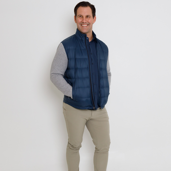 Down Jacket - Midnight Navy/Steel Heather-gallery-44459277648097