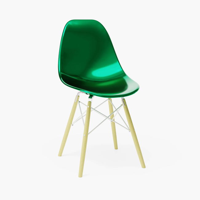 Metallic Green MicroShell Chair™-gallery-59855213789470