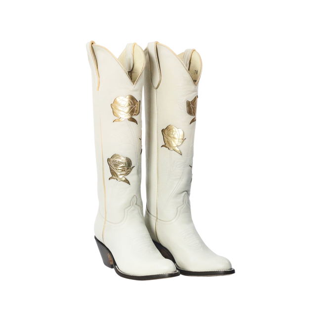 San Antonio Rose Cream + Gold Women's Cowboy Boot-gallery-35218462113973