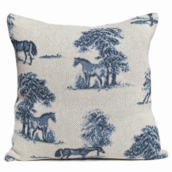 Equestrian Toile Pillow-gallery-46682905870627