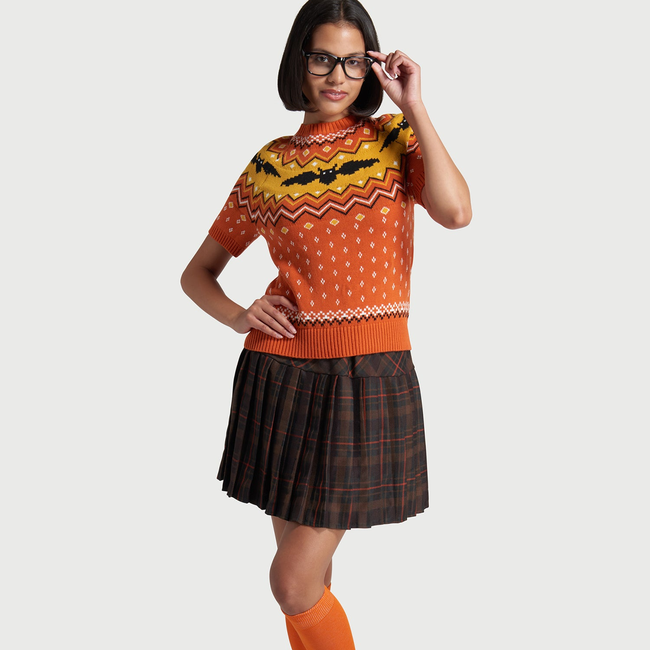 It Be Like 'Bat' Fair Isle Short Sleeve Sweater-gallery-37010555601067