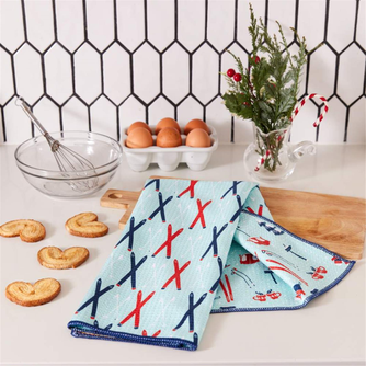 Nordic Sports blu Kitchen Tea Towel