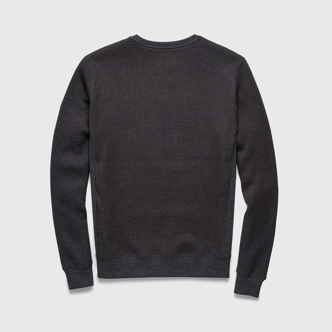 Butch Waffle Thermal Crewneck - Charcoal Heather-gallery-44013882441986