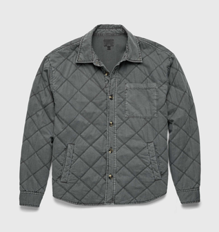 Lennon Quilted Shirt Jacket - Iron Gate Grey