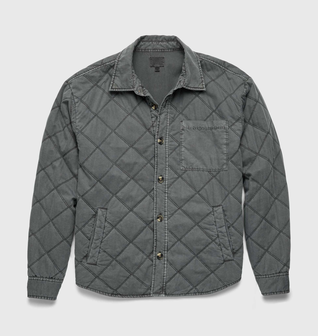 Lennon Quilted Shirt Jacket - Iron Gate Grey