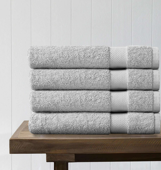 Delara 100% Organic Cotton Quick Dry Bath Sheet (Pack of 4)