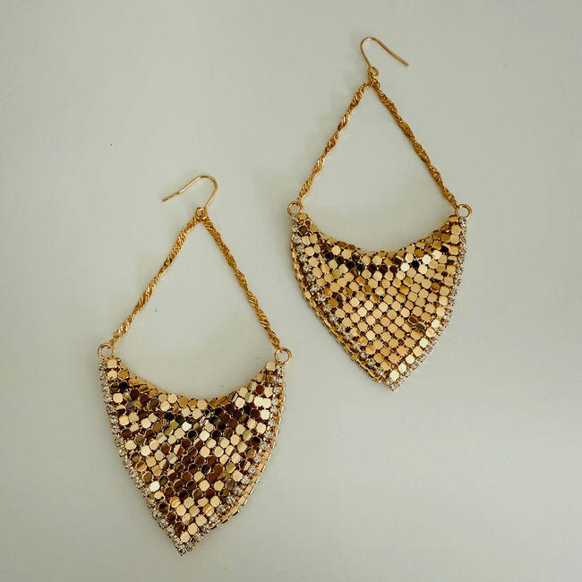 Mesh Shield Earrings-gallery-34161205182539