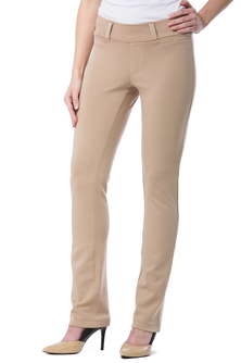 Women's Ponte Knit Pull-On Slim Straight Leg Work Pant