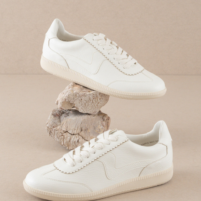 The Kyla | White Classic Low Top Sneakers-gallery-36297288974513