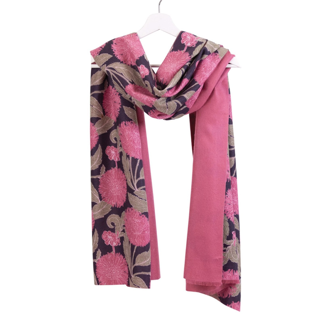 FP OUTLET Chrysanthemum Flower Pink Reversible Wrap-gallery-32302237810775