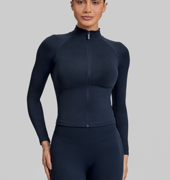 Ultrasculpt Longline Full Zipper Seamless Breathable Warm Jacket