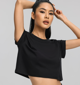 Cropped Cotton T-Shirt