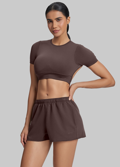 Comfy Mid-Thigh Stretchy Waist French Terry Jersey Shorts