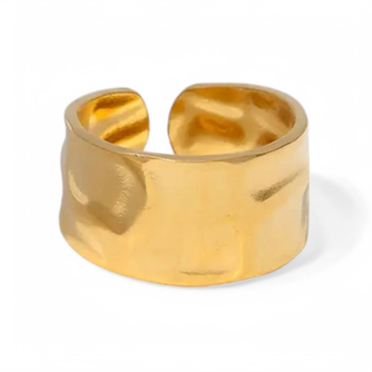 Textured Wide Open Ring
