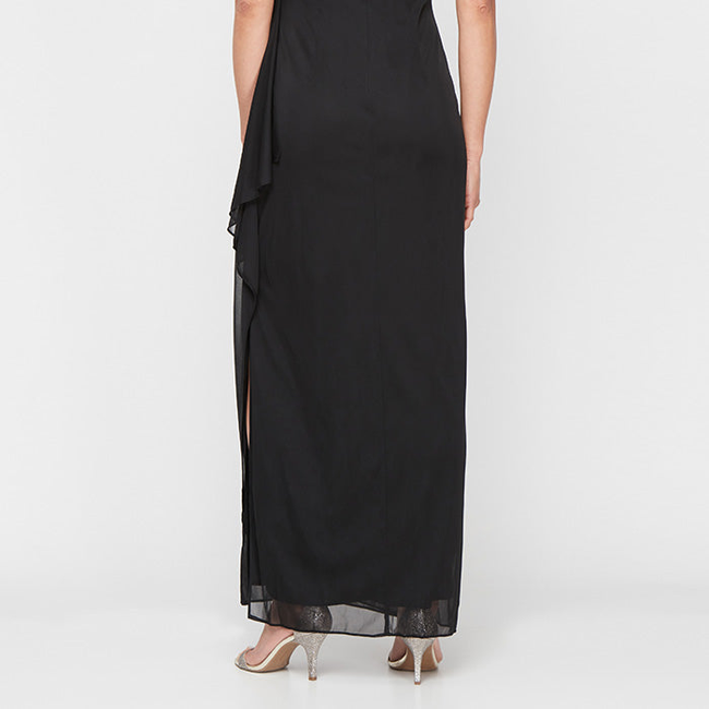 Lindsay Cold Shoulder Mesh Gown-gallery-42787352969472