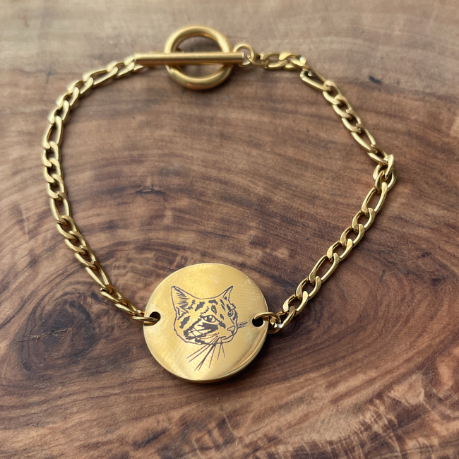 Custom Engraved Pet Portrait Bracelet-gallery-49125886984514