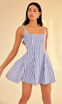 Courtney Wide Stripe Poplin Dress