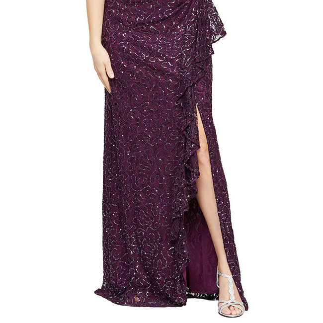 Petite Elaine Sleeveless Lace Gown-gallery-41785728041216