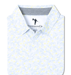 Alpine Polo - White/Niagara Mist/Glass Green