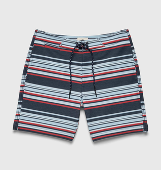 Duke 7.25” Stripe Boardshort - Navy Combo