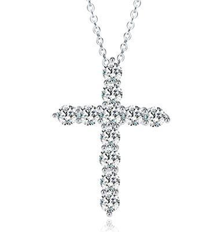 Faith Cubic Zirconia Cross Necklaces