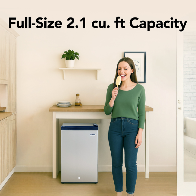 Whynter Stainless Steel Upright Freezer, 2.1 cu ft Stainless Steel CUF-210SS-gallery-47033927336184