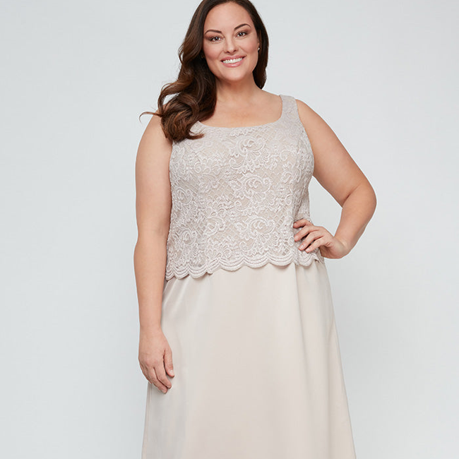 Plus Bethany Glitter Lace Jacket Dress-gallery-42602155278592