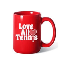 Love All Tennis Red Logo Mug