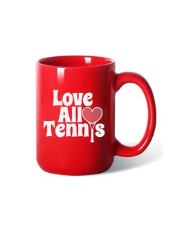 Love All Tennis Red Logo Mug