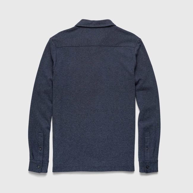 Cary Fleece Polo - Navy Heather-gallery-44013881295106