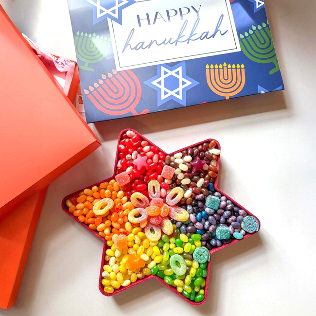 Happy Hanukkah Star of David Gourmet Gift Box-gallery-43621789794512