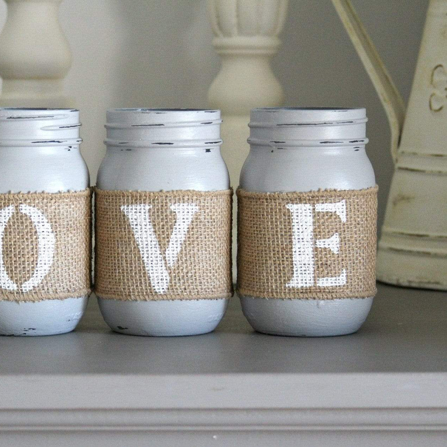 Farmhouse Valentine's Day Home Decor | Gray Table Decor - One Sided-gallery-24220152583