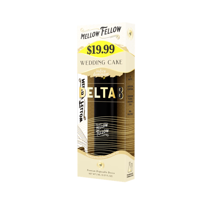 Delta 8 Premium 2ML Disposable Vape - Wedding Cake (Indica)-gallery-39182590640334