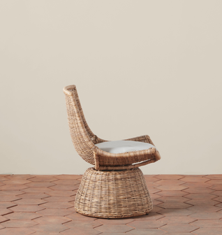 Healdsburg Small Wicker Swivel Chair