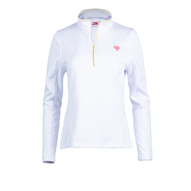 Love All Tennis Women's Tracy 1/4 Zip Jacket Polka Dot-gallery-36035368878161