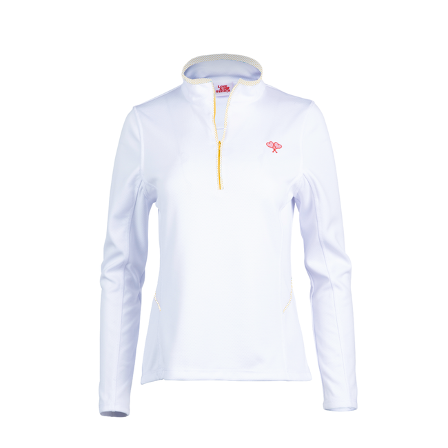 Love All Tennis Women's Tracy 1/4 Zip Jacket Polka Dot-gallery-36035368878161