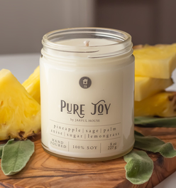 Pure Joy Pineapple + Sage Soy Candle - 8 oz.