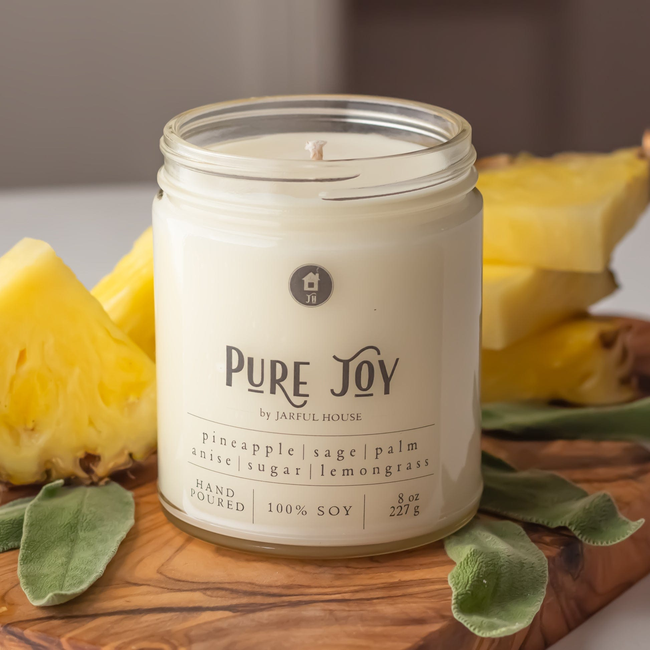 Pure Joy Pineapple + Sage Soy Candle - 8 oz.-gallery-28933244158022