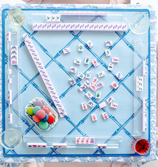 THE CHINOISERIE SET -  MAHJONG TILES:  POLISHED PINK