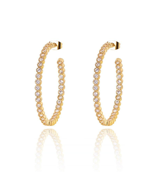 Crystal Hoop Earrings