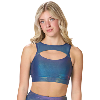 Ignite Cutout Top - Midnight Blue Shimmer