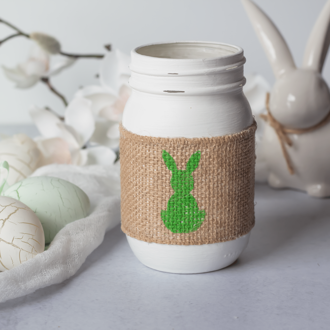 Easter Bunny Table Decor Mason Jar Vase-gallery-30042135625798